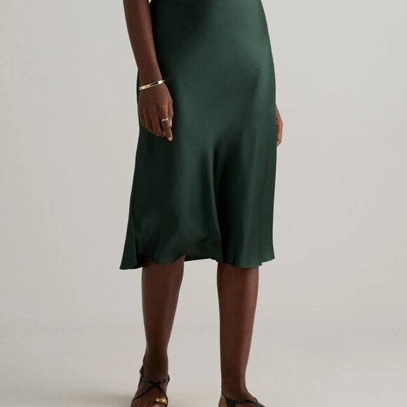 NWT Quince 100% Washable Silk Skirt. XL. Deep Green. Perfect Condition - Picture 13 of 14